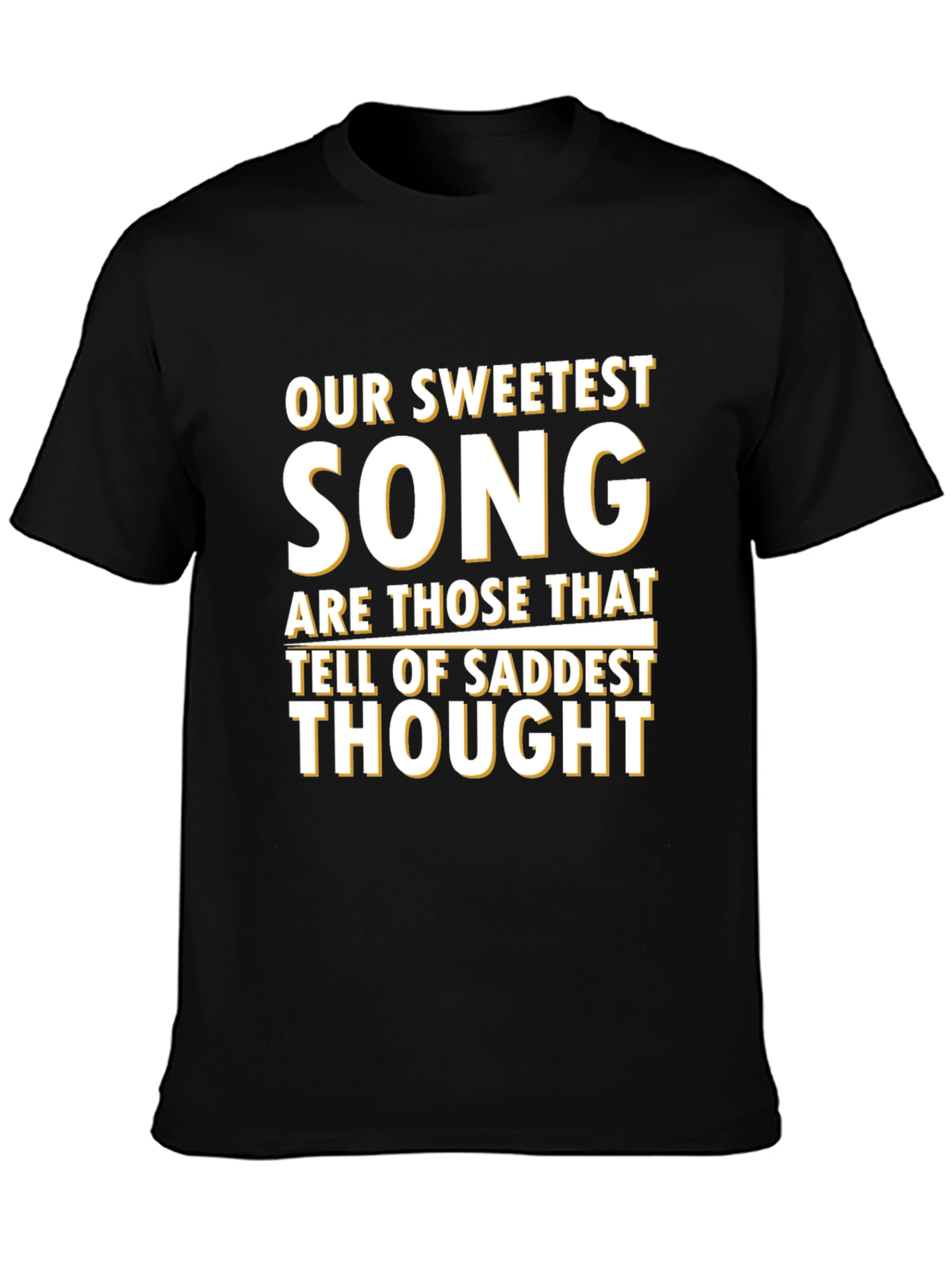 Sweetest Song Graphic Tee - Black Crew Neck T-Shirt