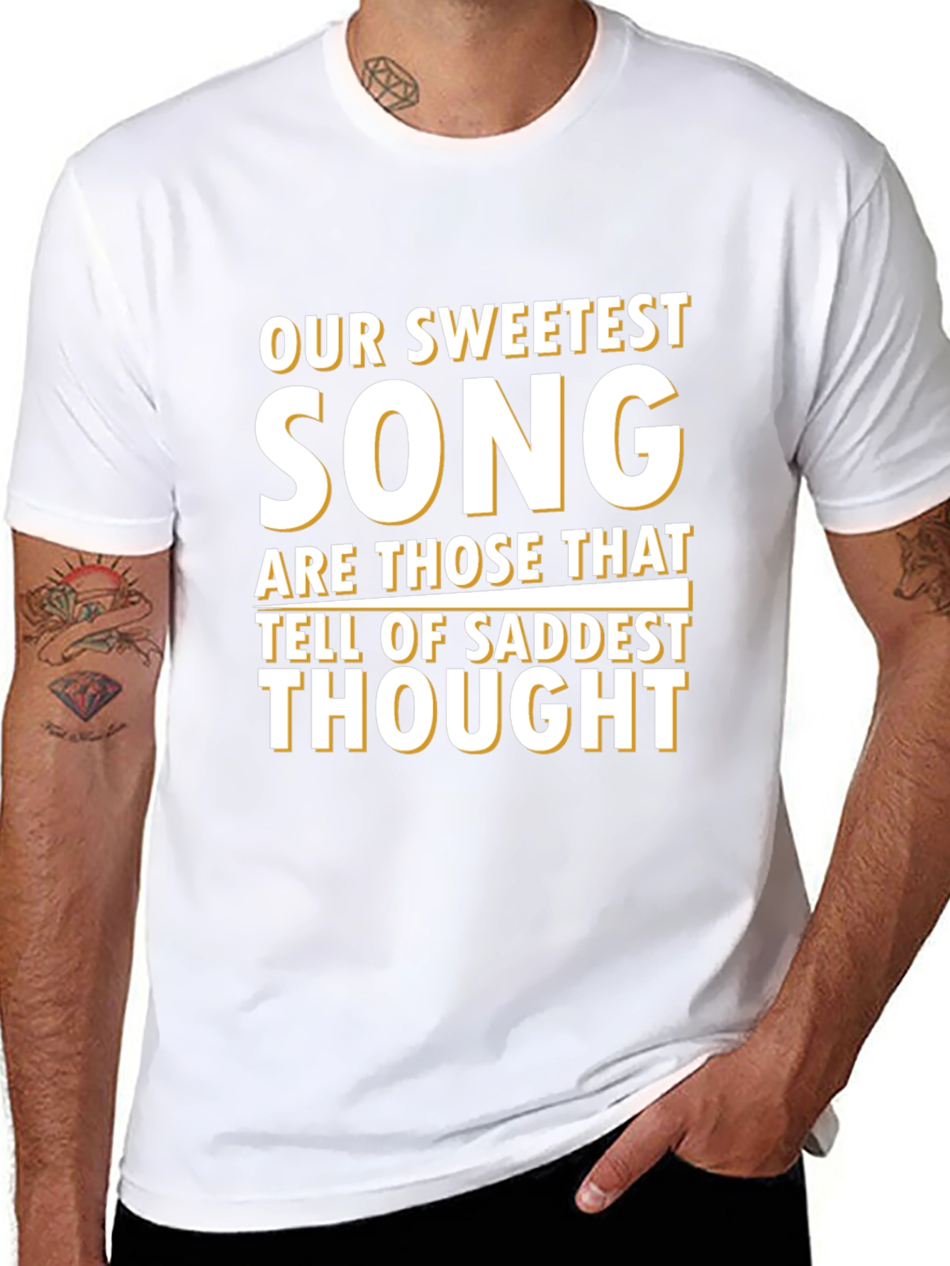 Sweetest Song Graphic Tee - Black Crew Neck T-Shirt