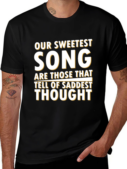 Sweetest Song Graphic Tee - Black Crew Neck T-Shirt