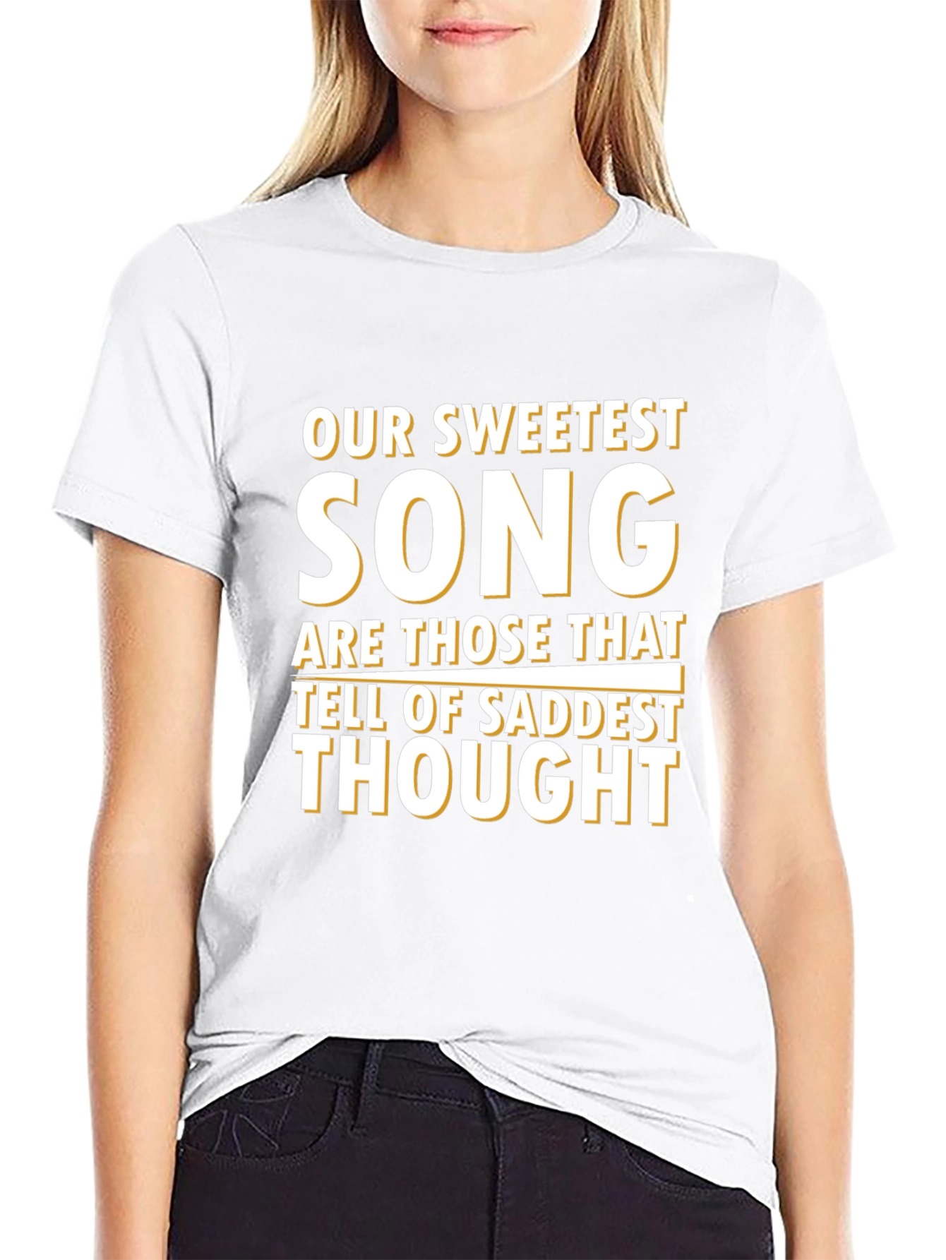 Sweetest Song Graphic Tee - Black Crew Neck T-Shirt
