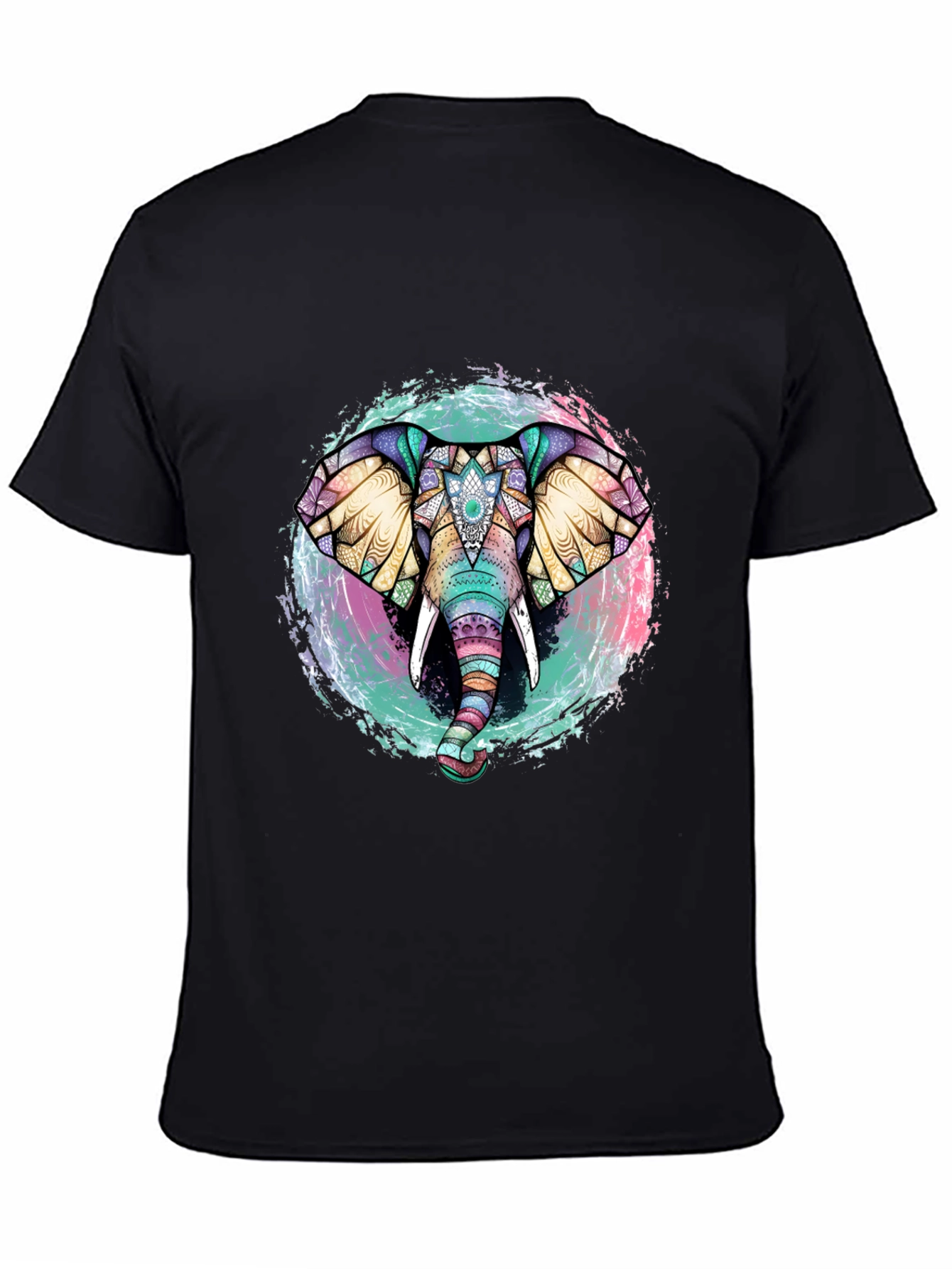 Elephant Mandala Graphic Tee - Unique Design
