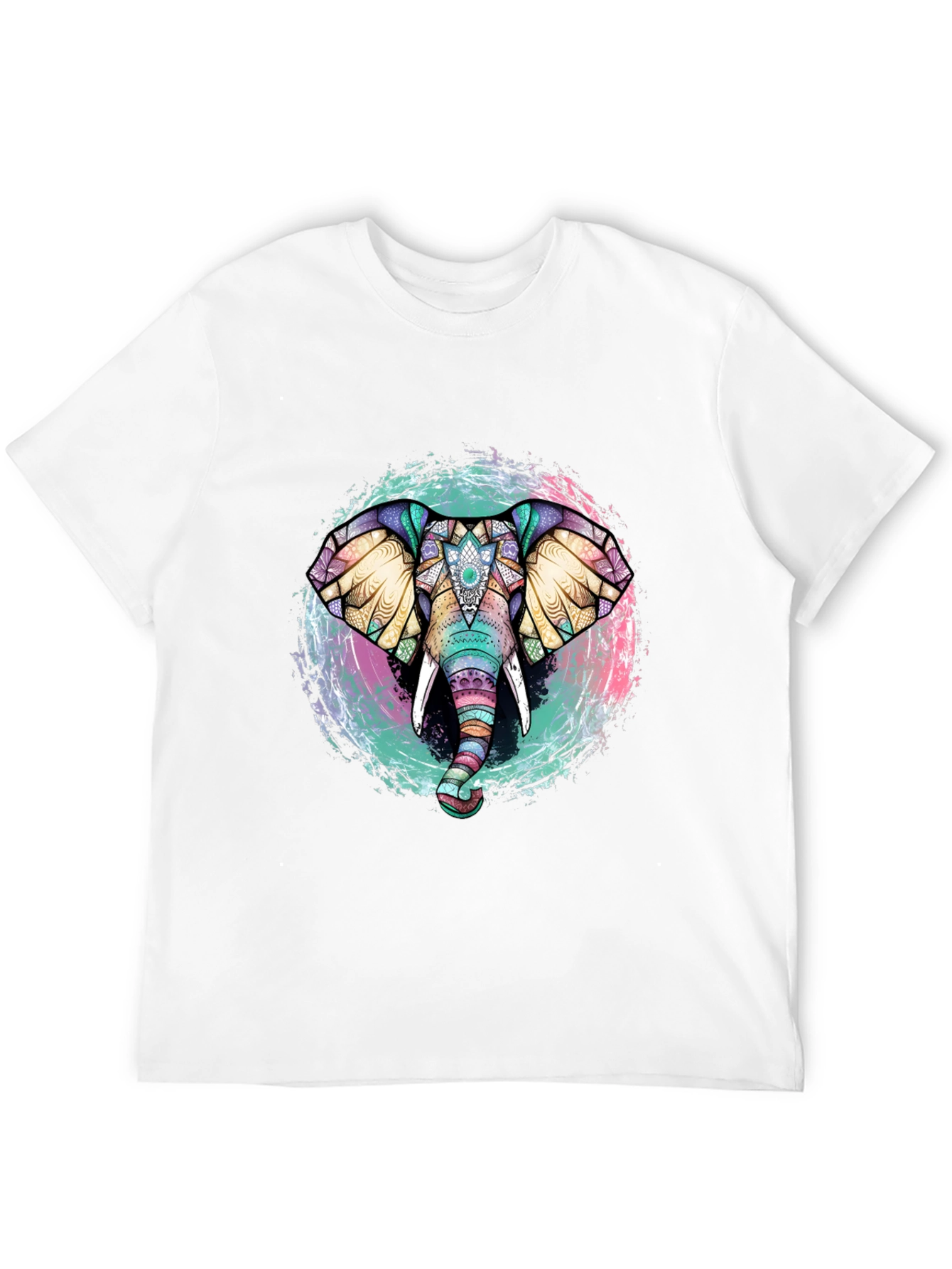 Elephant Mandala Graphic Tee - Unique Design