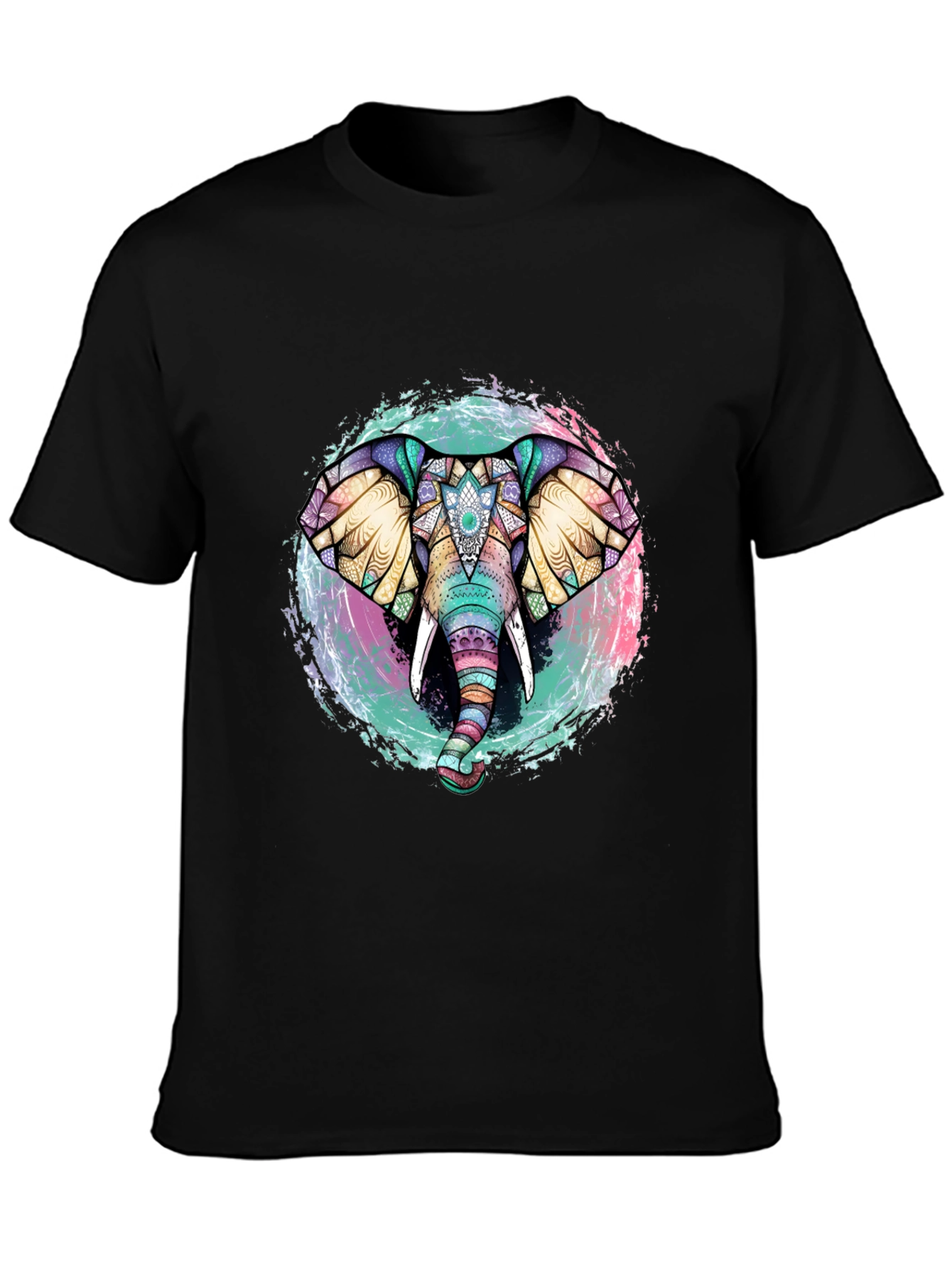 Elephant Mandala Graphic Tee - Unique Design