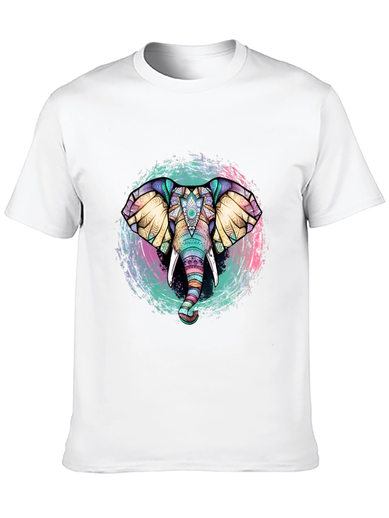 Elephant Mandala Graphic Tee - Unique Design