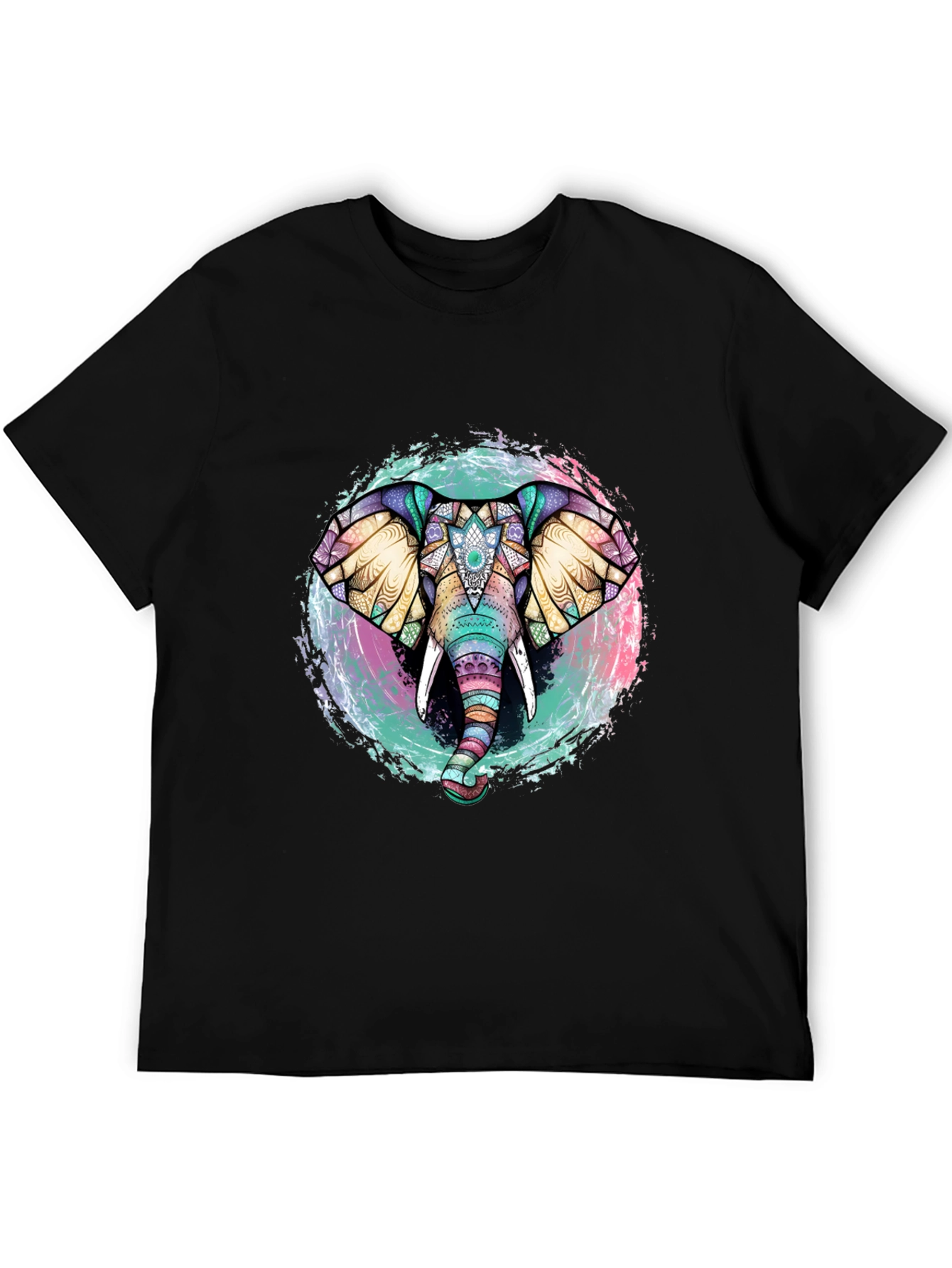 Elephant Mandala Graphic Tee - Unique Design