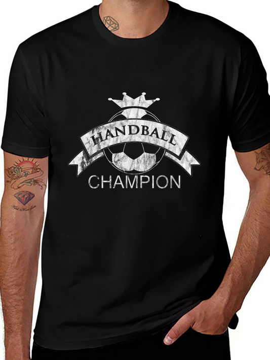 Handball Champion Black T-Shirt