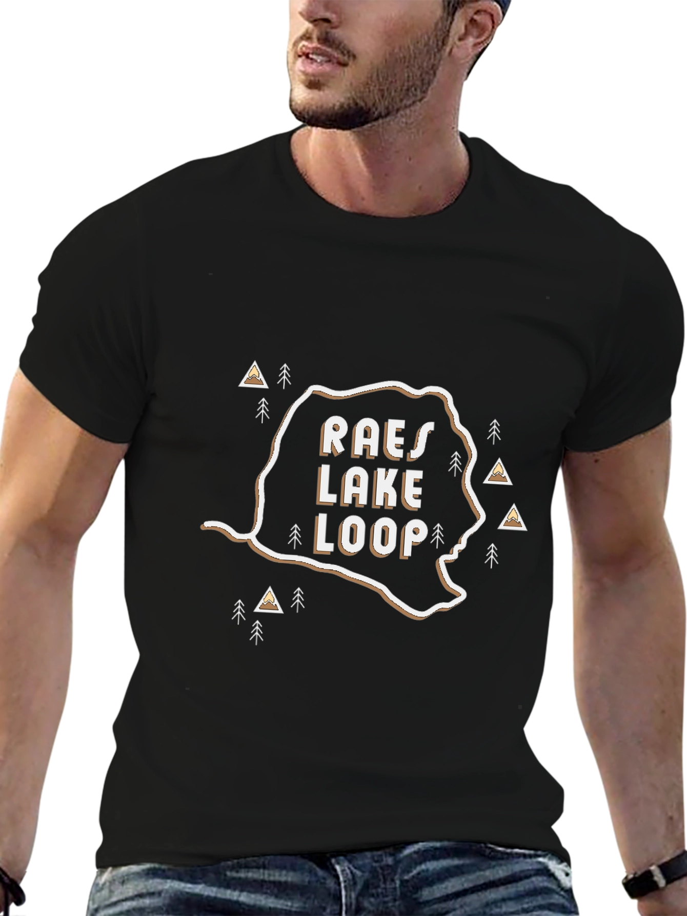 Raes Lake Loop Graphic Tee - Black