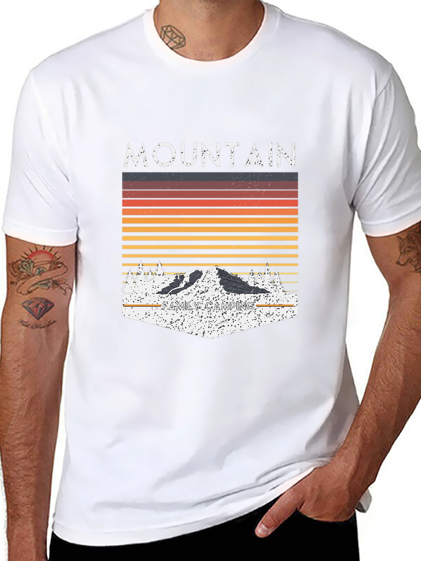 Mountain Family Camping Graphic Tee