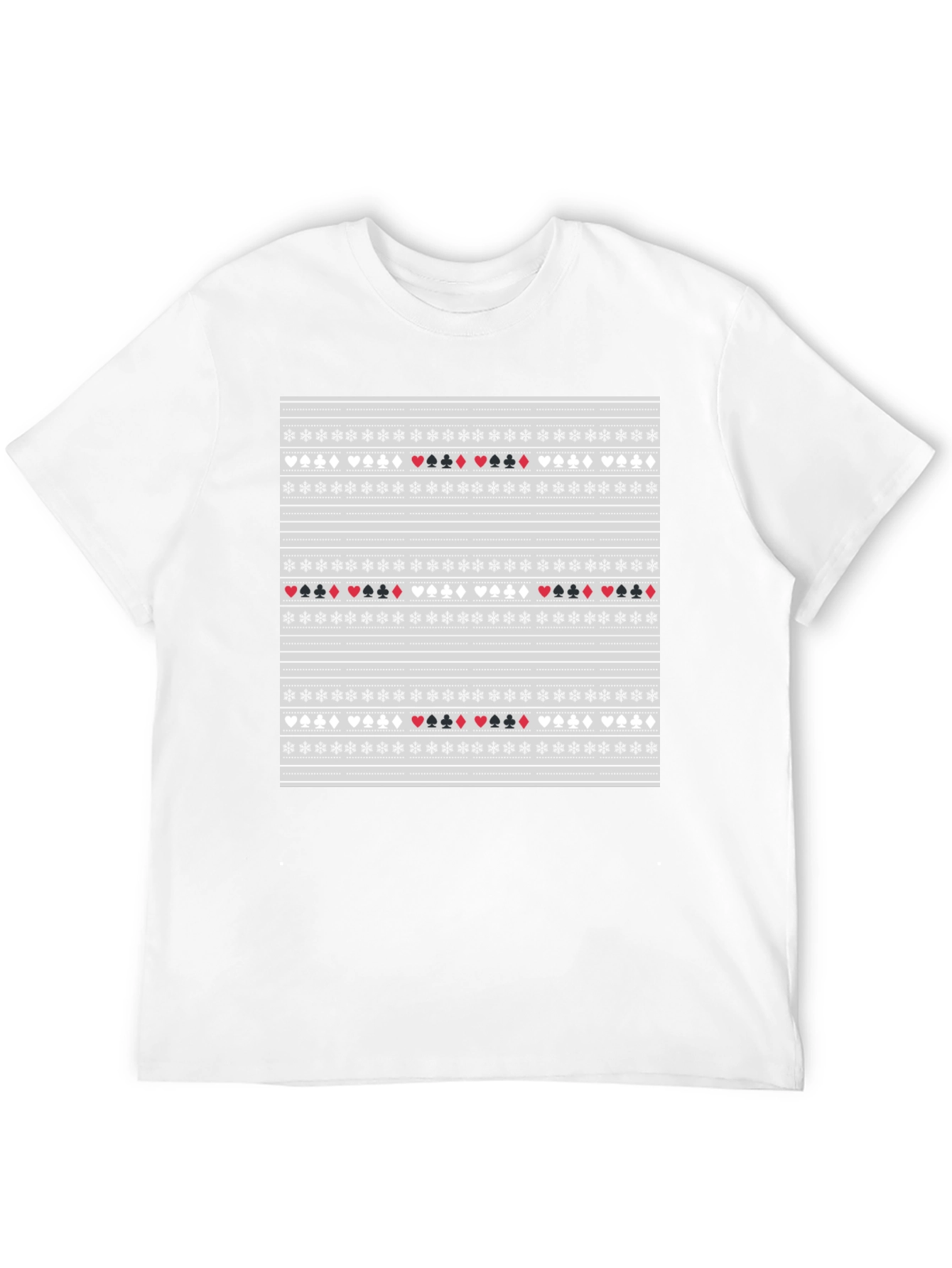 Novelty Card Suit Pattern Tee