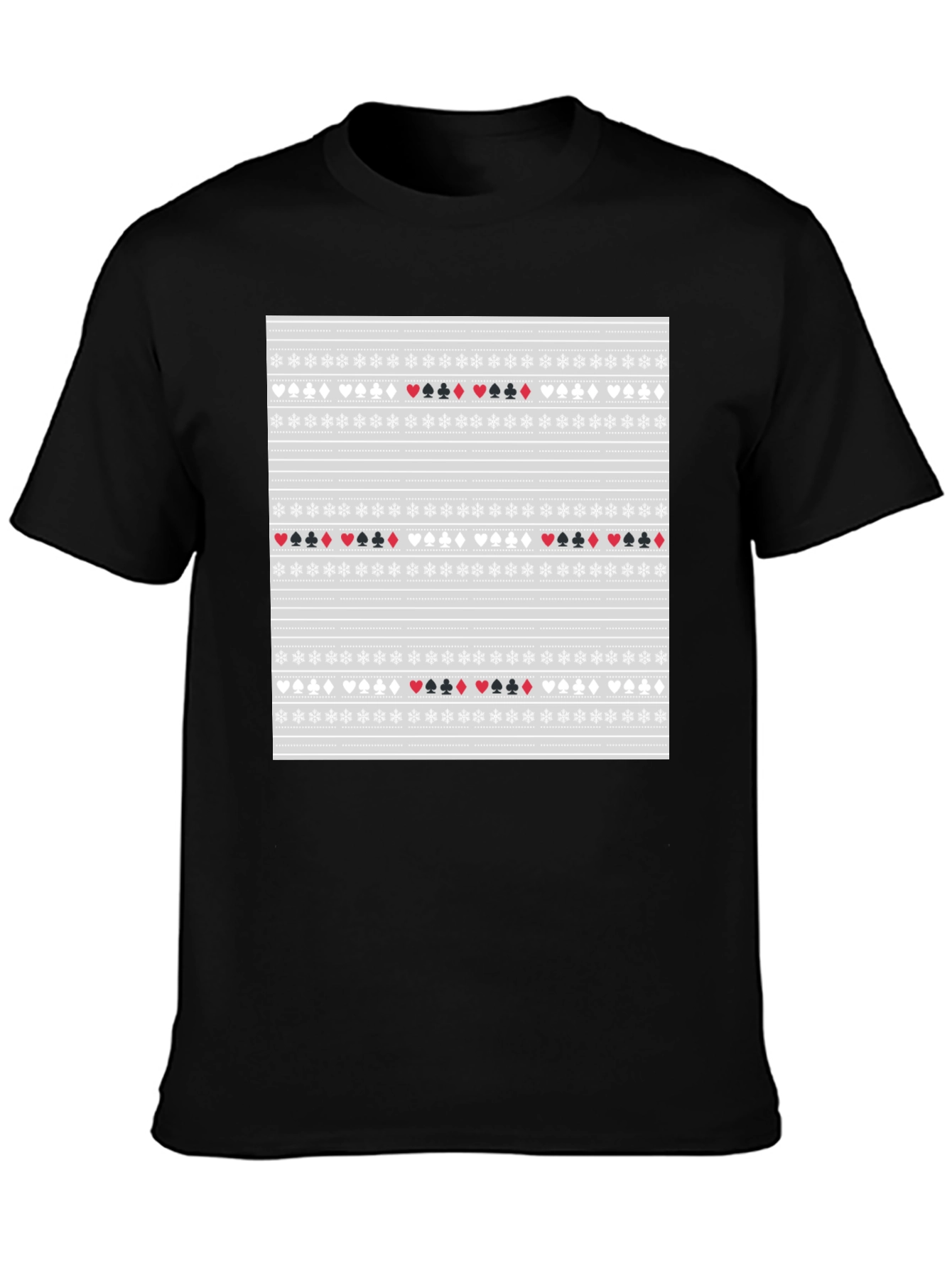 Novelty Card Suit Pattern Tee