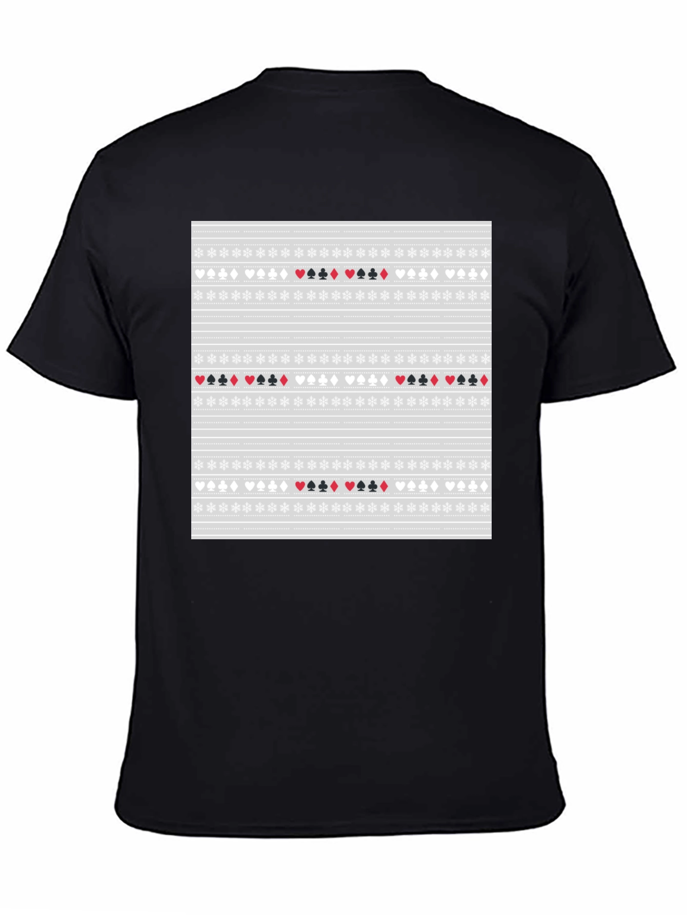 Novelty Card Suit Pattern Tee