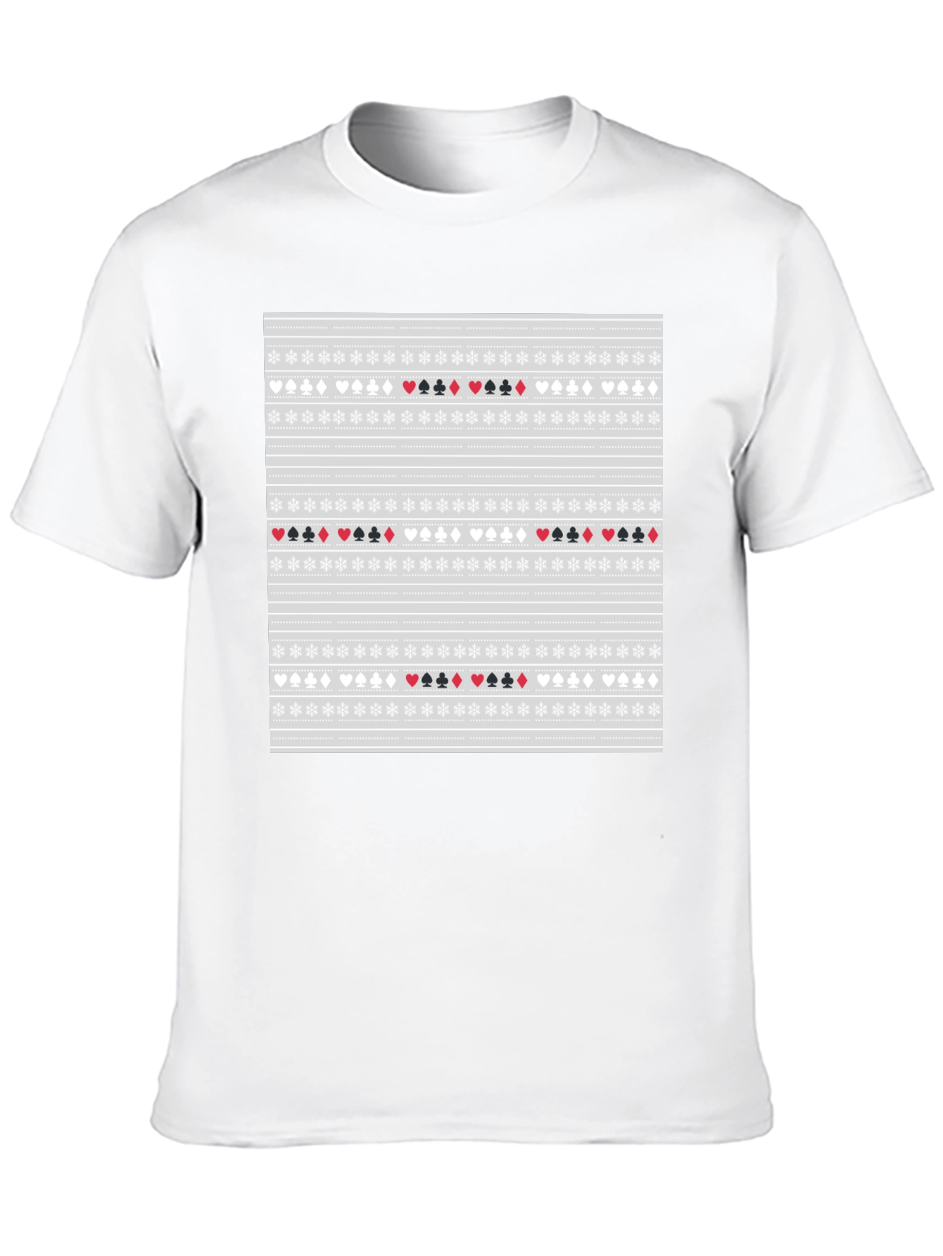 Novelty Card Suit Pattern Tee