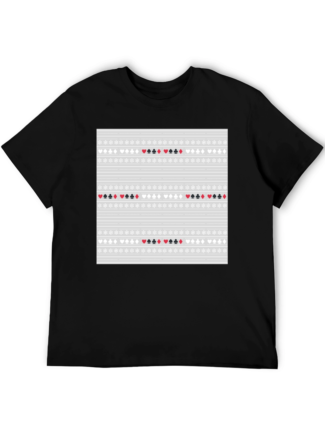 Novelty Card Suit Pattern Tee