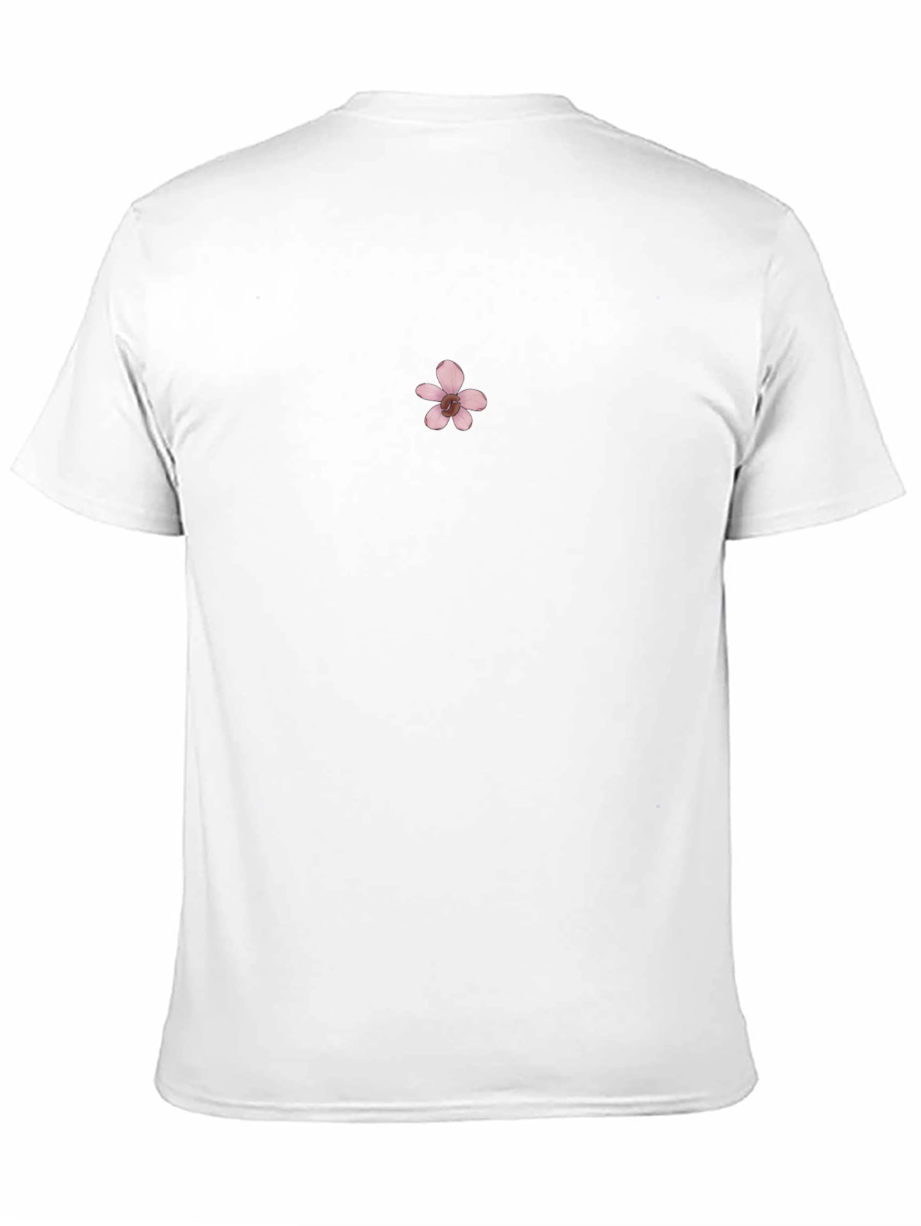 Mens Black Tee with Pink Flower