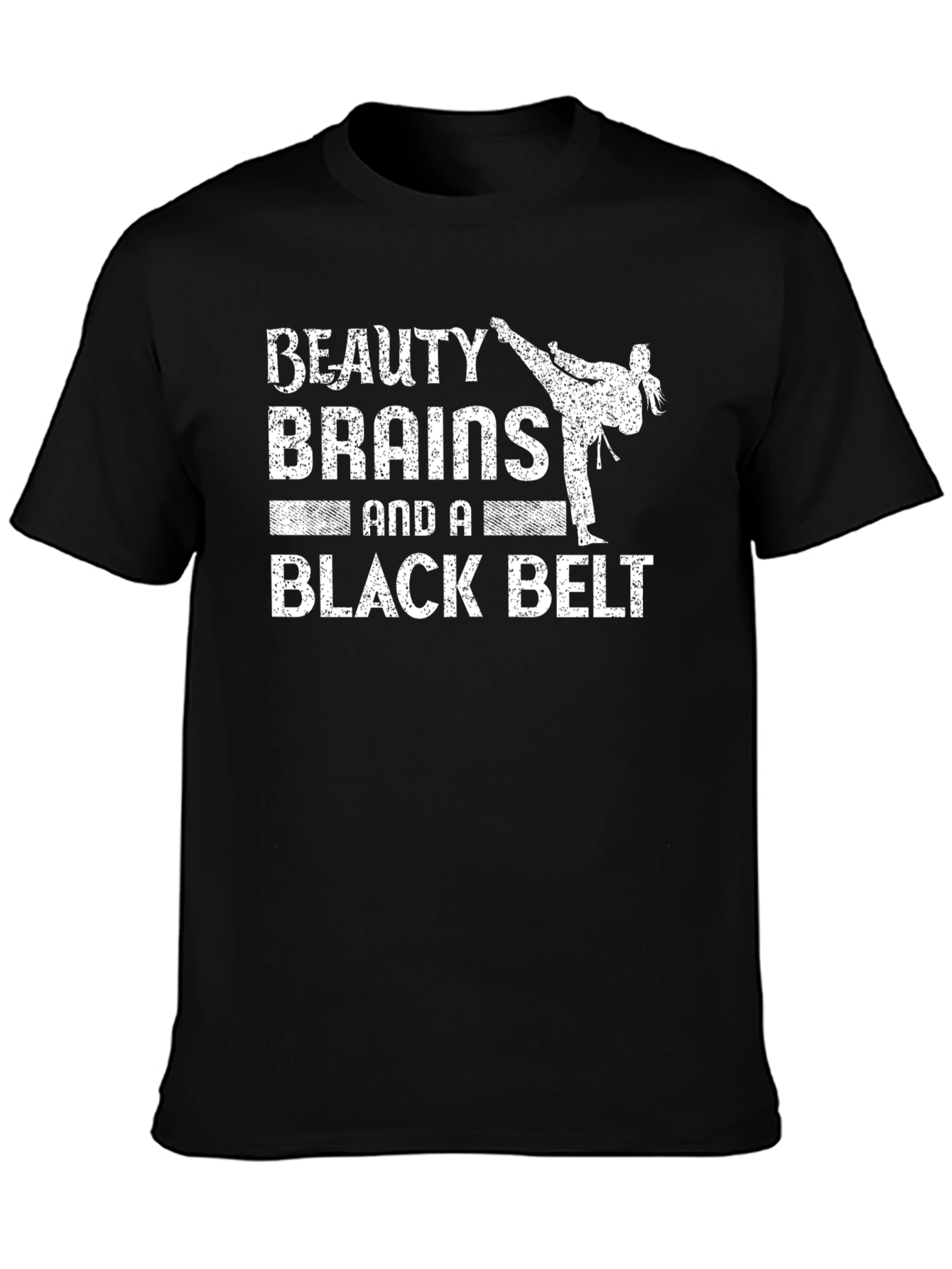 Beauty Brains Black Belt Tee - Martial Arts Shirt