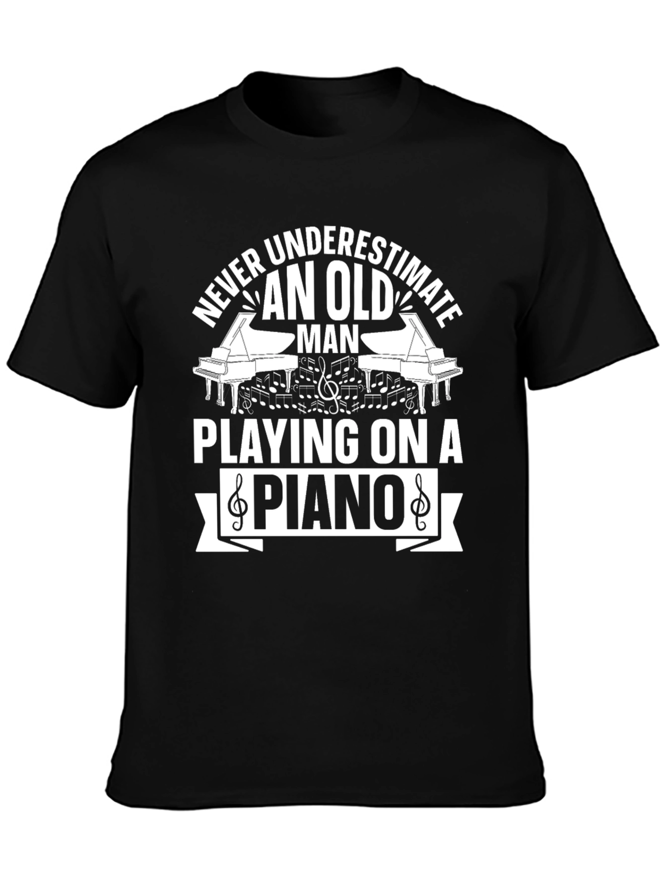 Old Man Piano Player T-Shirt