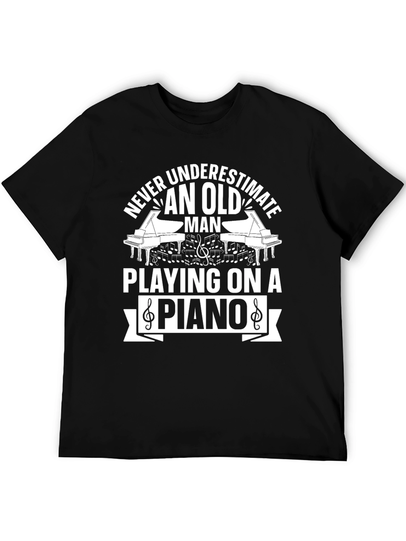 Old Man Piano Player T-Shirt
