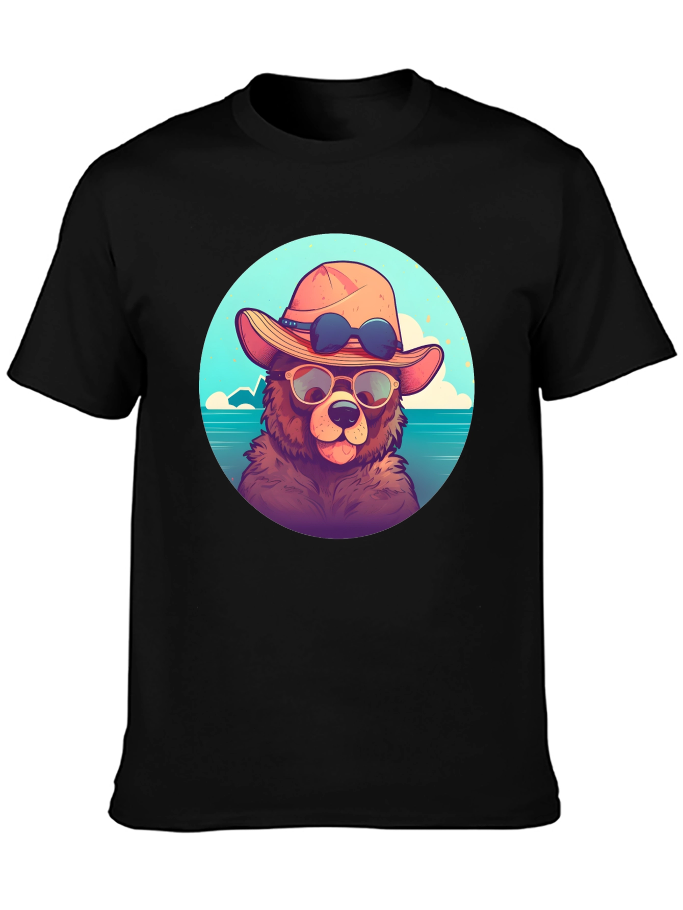 Bear with Sunglasses Graphic Tee - Relaxed Fit