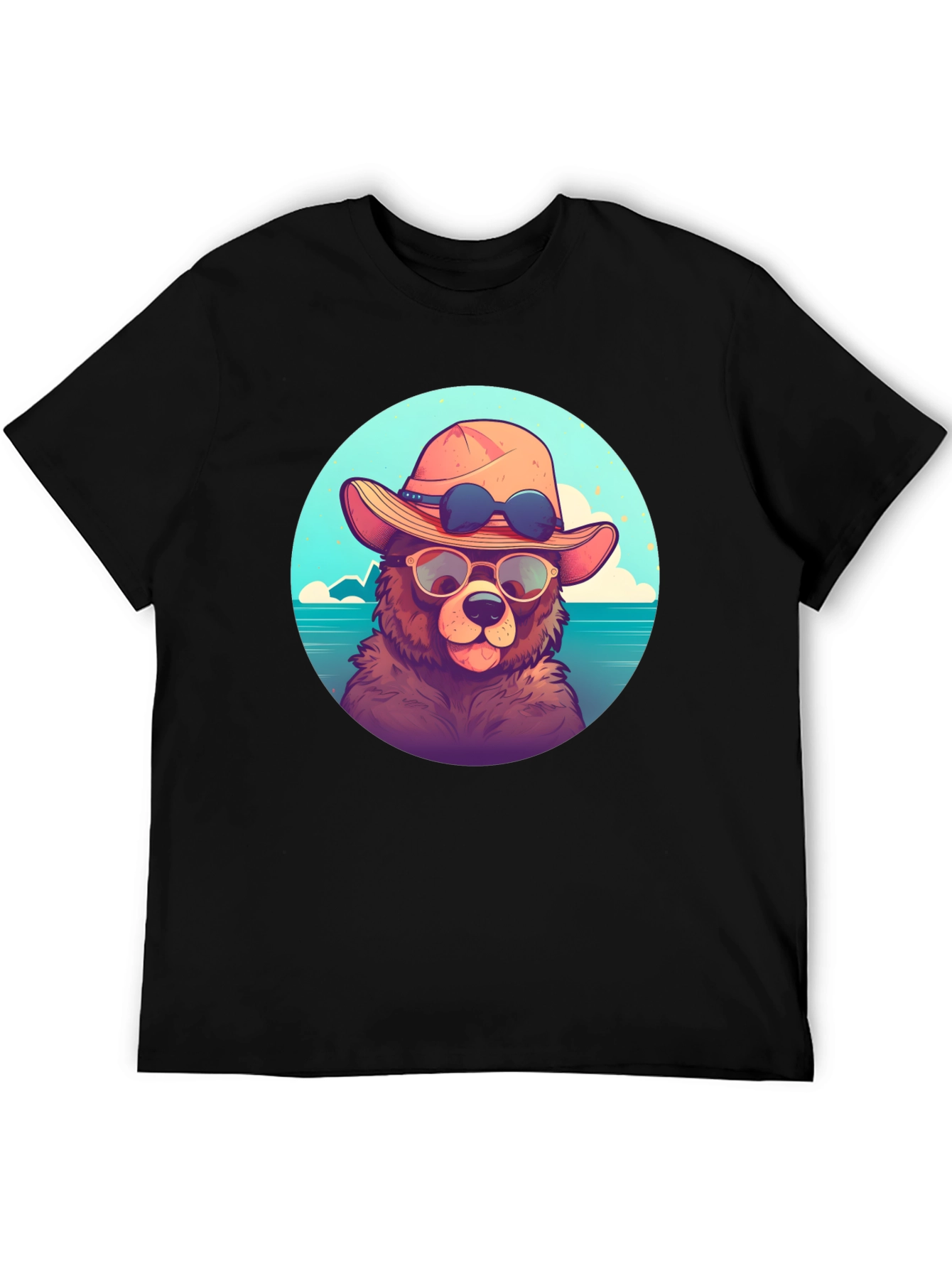 Bear with Sunglasses Graphic Tee - Relaxed Fit