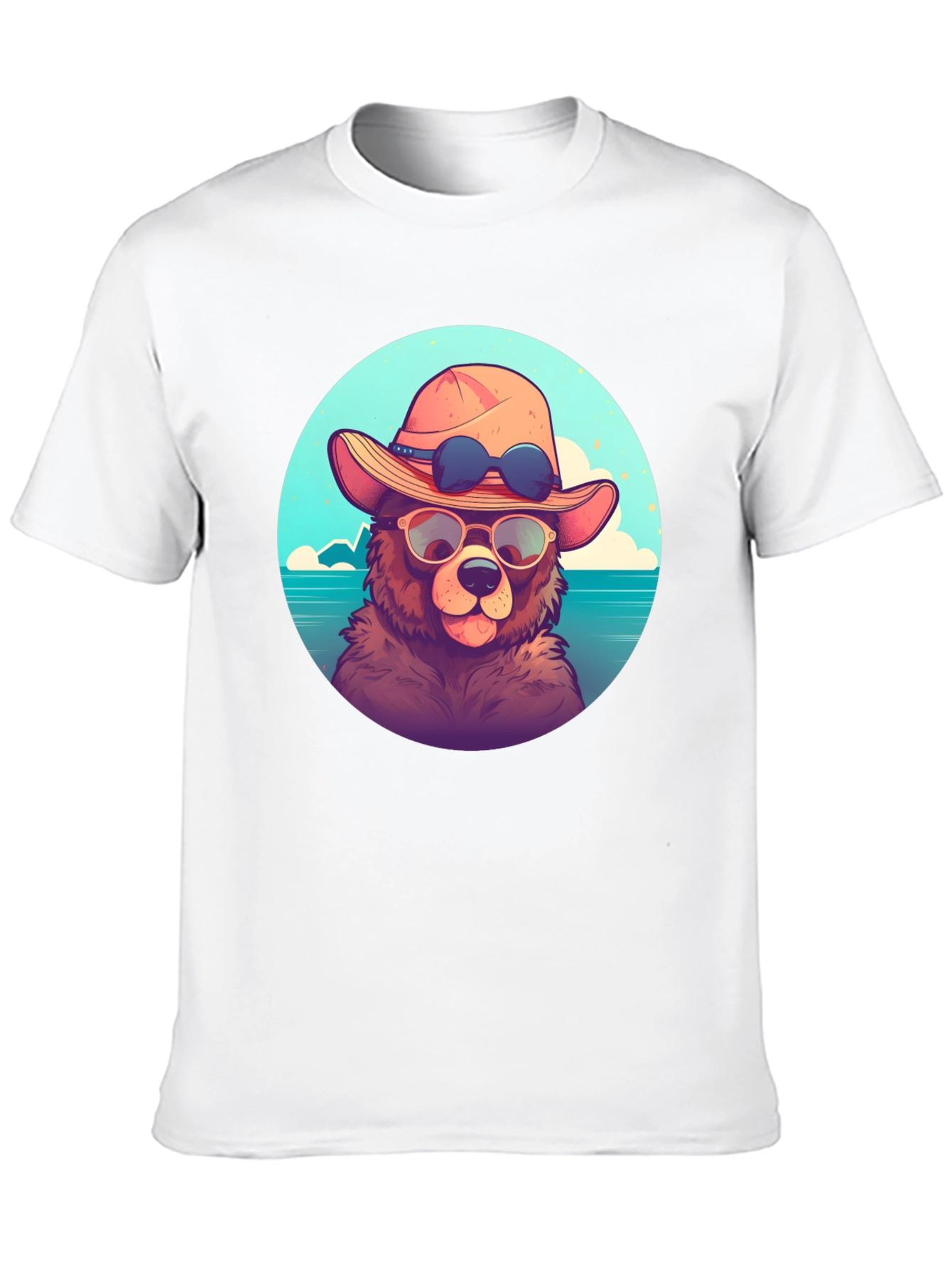 Bear with Sunglasses Graphic Tee - Relaxed Fit