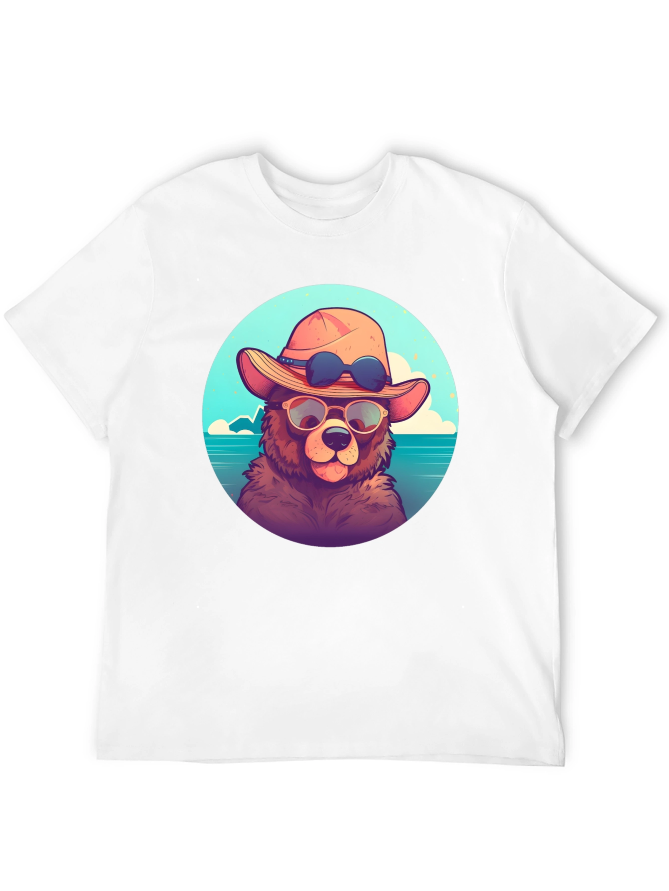 Bear with Sunglasses Graphic Tee - Relaxed Fit