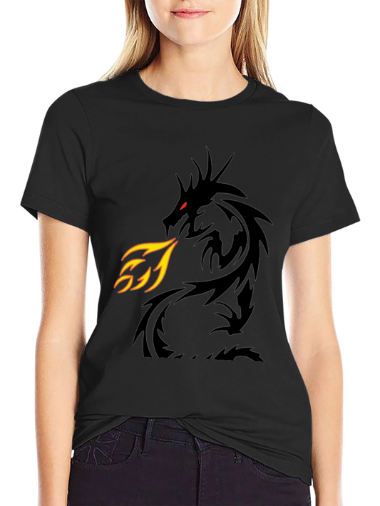 Fire Breathing Dragon Graphic T-Shirt