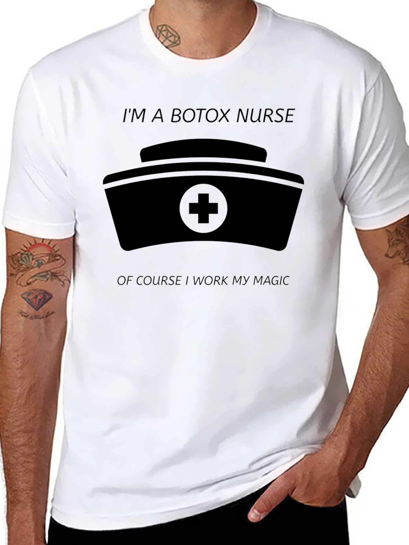Botox Nurse Magic T-Shirt - Black Cotton Blend