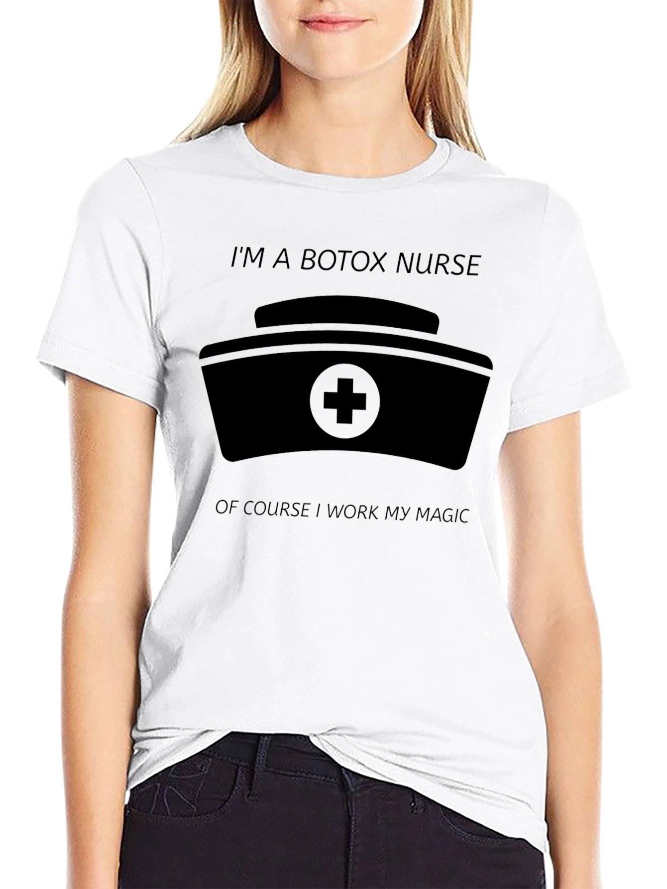 Botox Nurse Magic T-Shirt - Black Cotton Blend