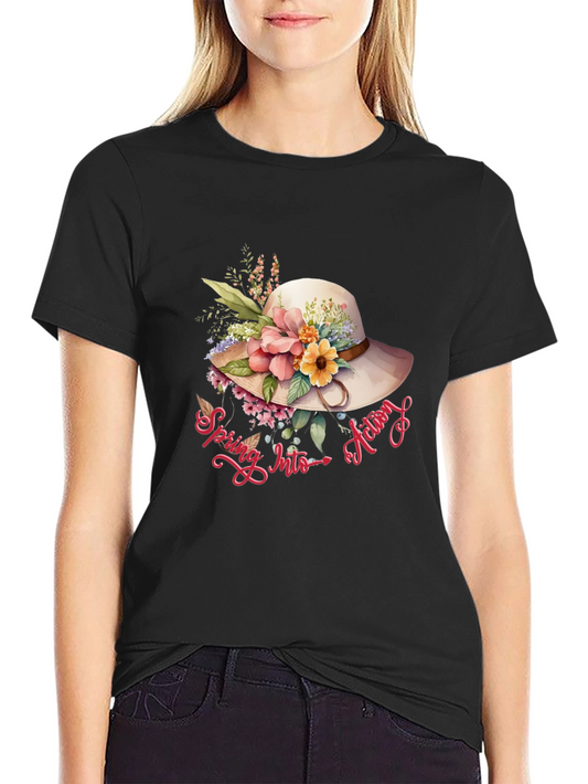 Floral Hat Spring Into Action Tee