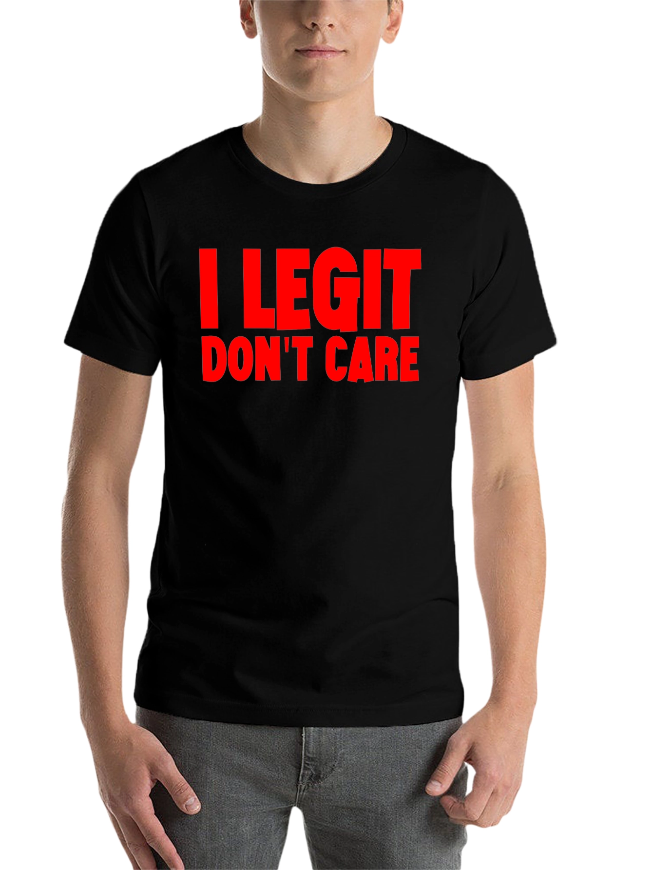 I Legit Dont Care Graphic Tee - Black
