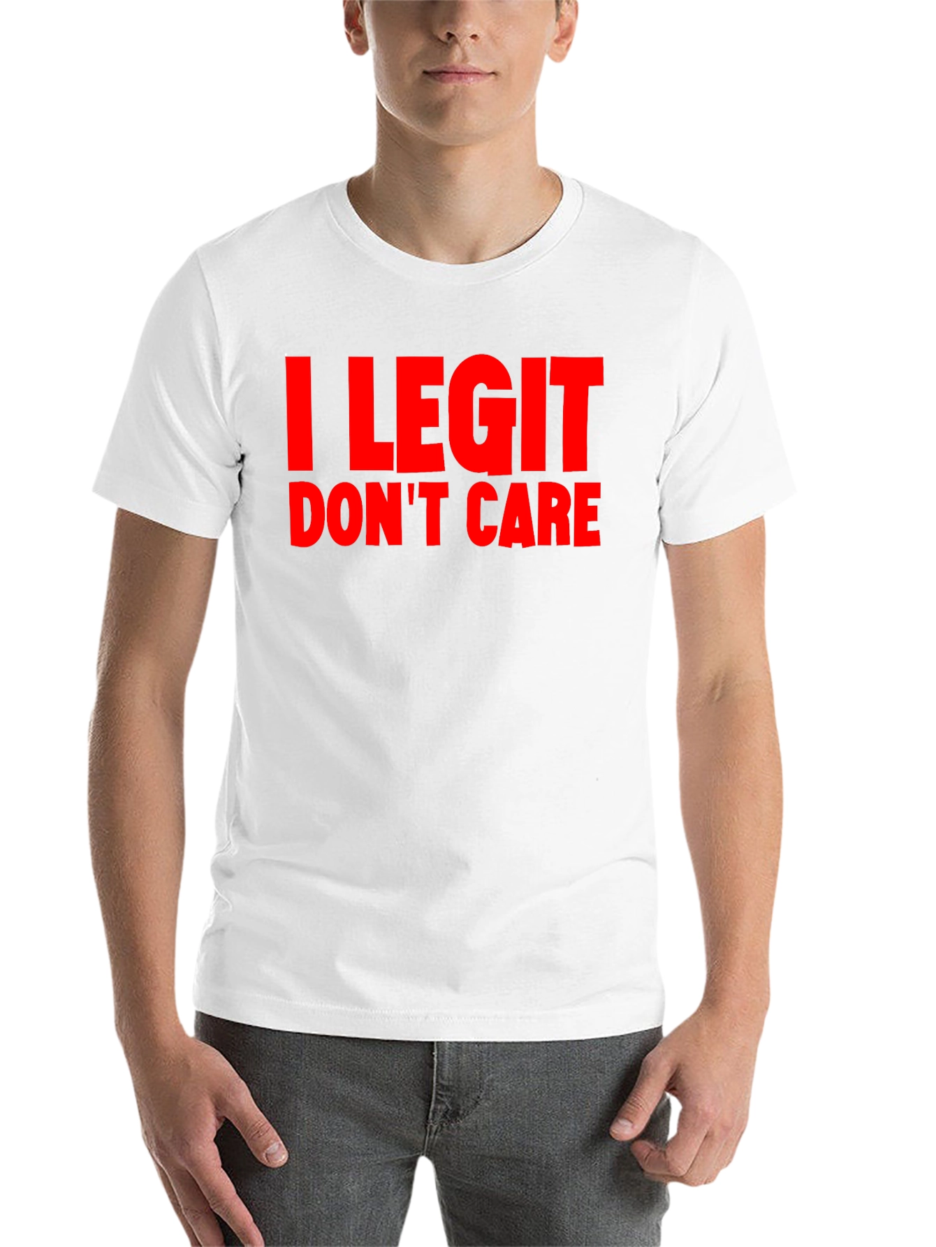 I Legit Dont Care Graphic Tee - Black