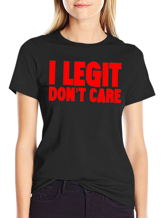 I Legit Dont Care Graphic Tee - Black