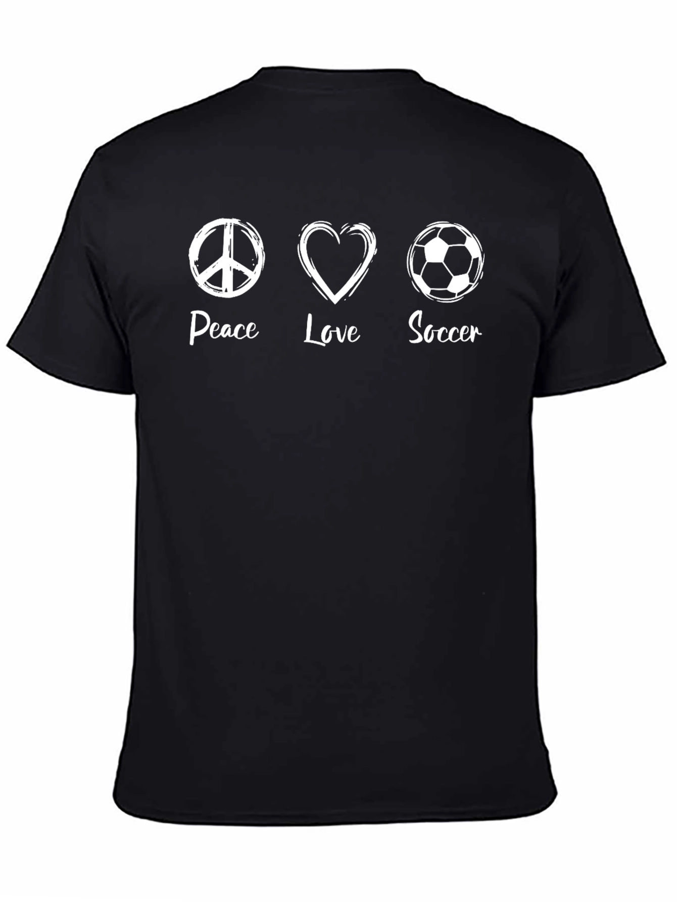 Peace Love Soccer Graphic T-Shirt