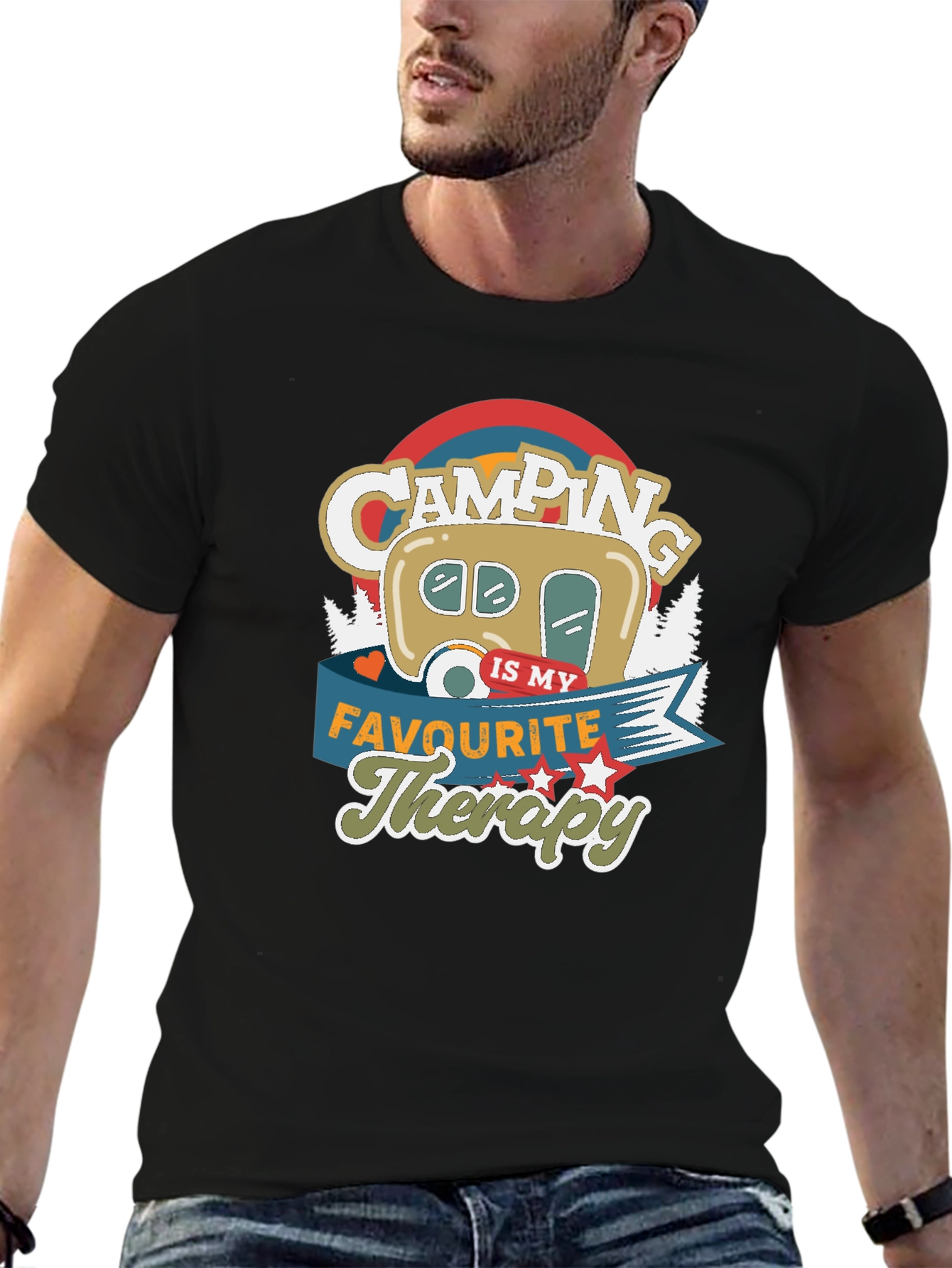 Camping Is My Favourite Therapy T-shirt