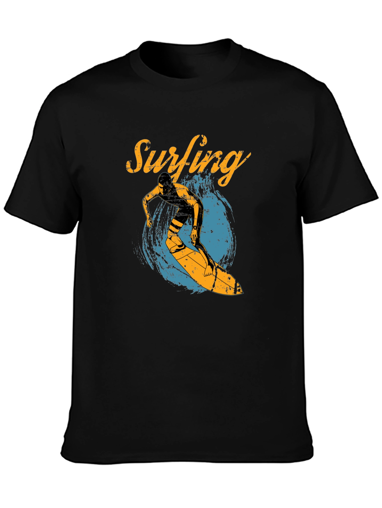Surfing Graphic Tee - Black