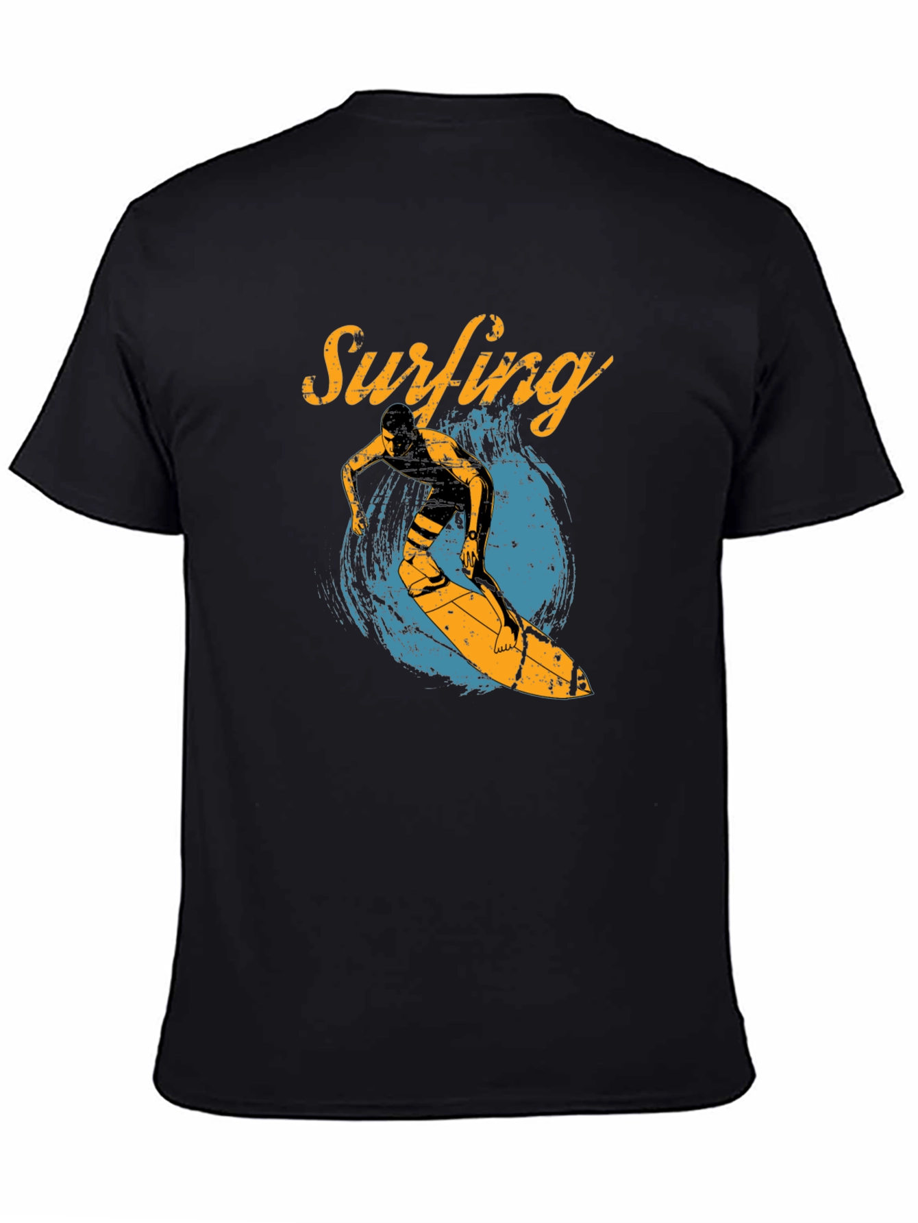 Surfing Graphic Tee - Black