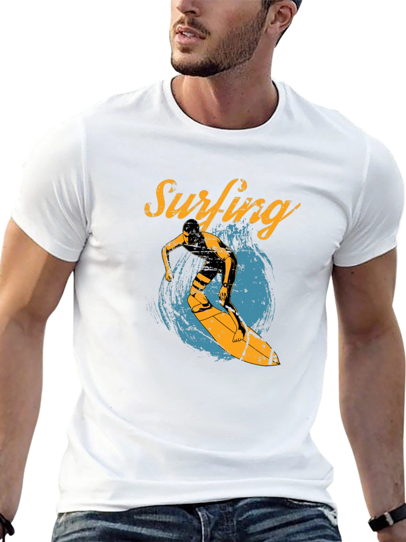 Surfing Graphic Tee - Black