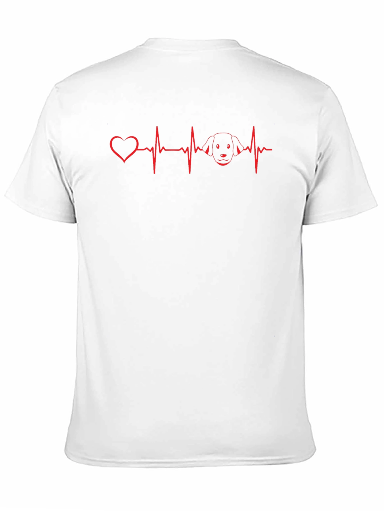 Heartbeat Dog Lover Graphic Tee - Black Cotton