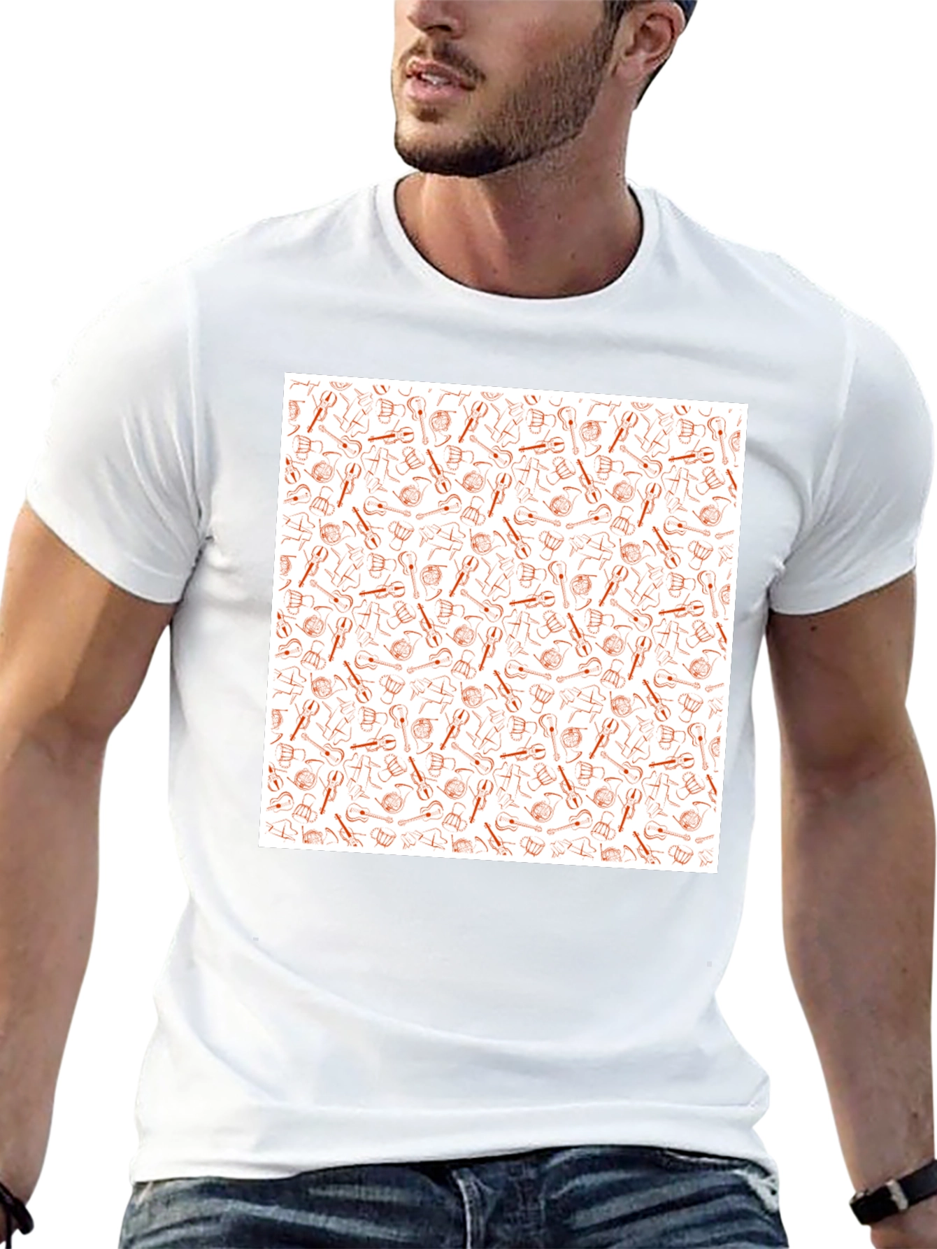 Tool Pattern Tee - Black