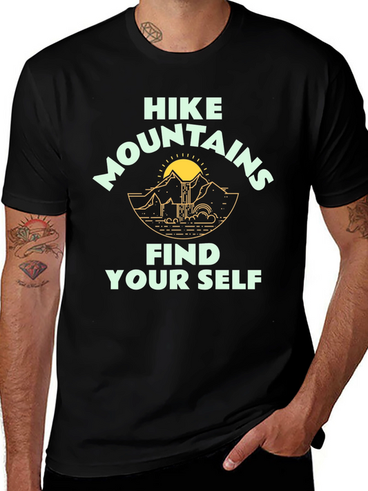Hike Mountains Find Yourself Graphic Tee