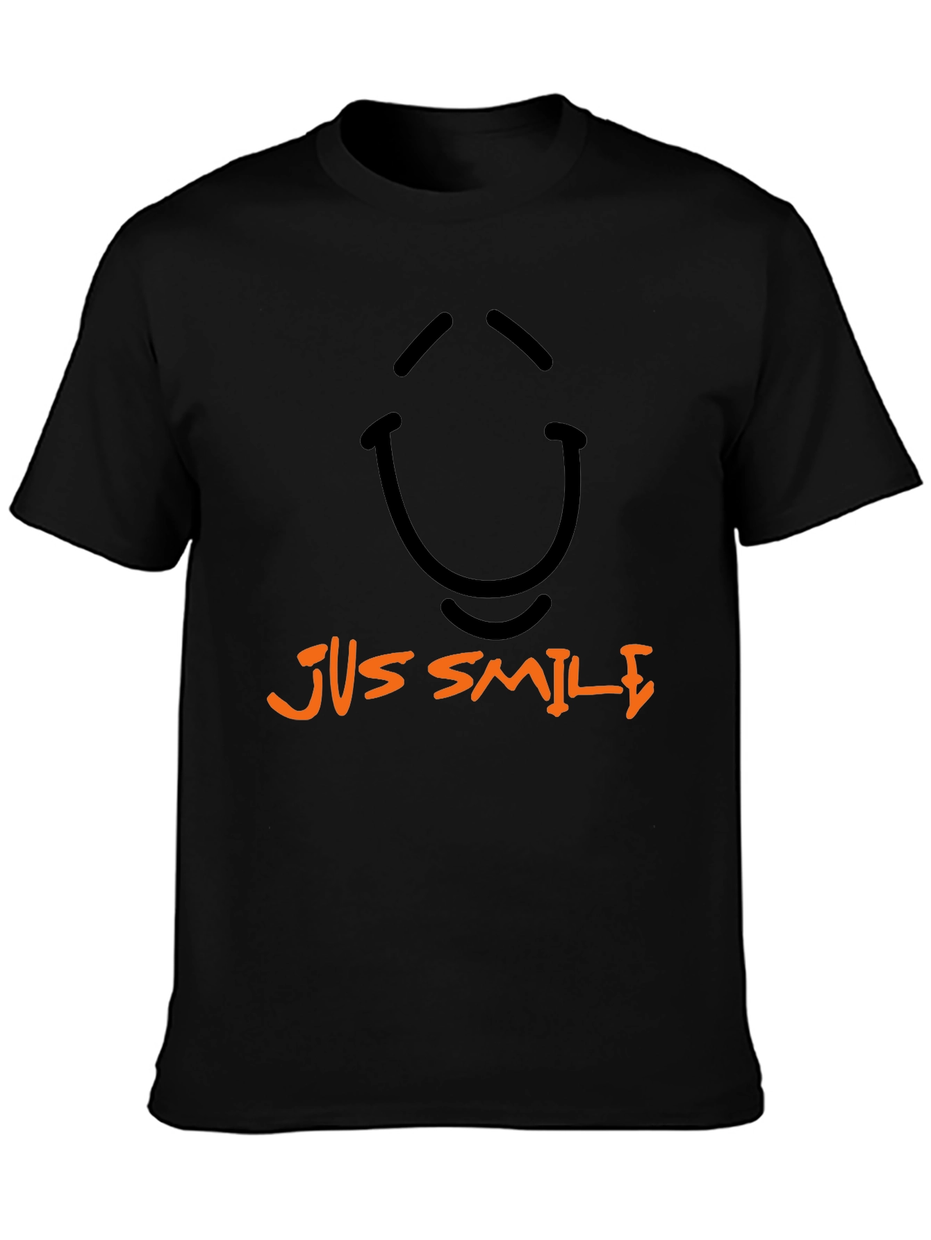 Just Smile Graphic Print Crew Neck T-Shirt