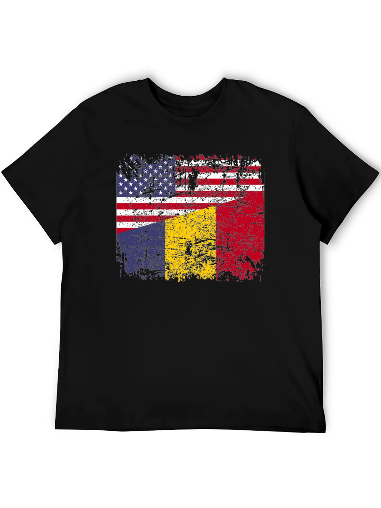 USA Romania Flag Graphic T-Shirt