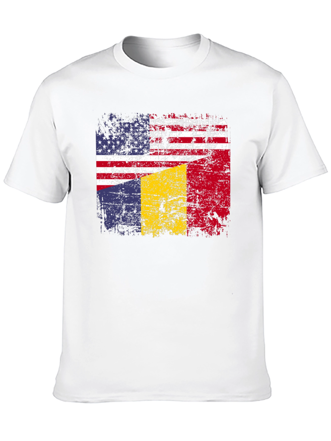 USA Romania Flag Graphic T-Shirt