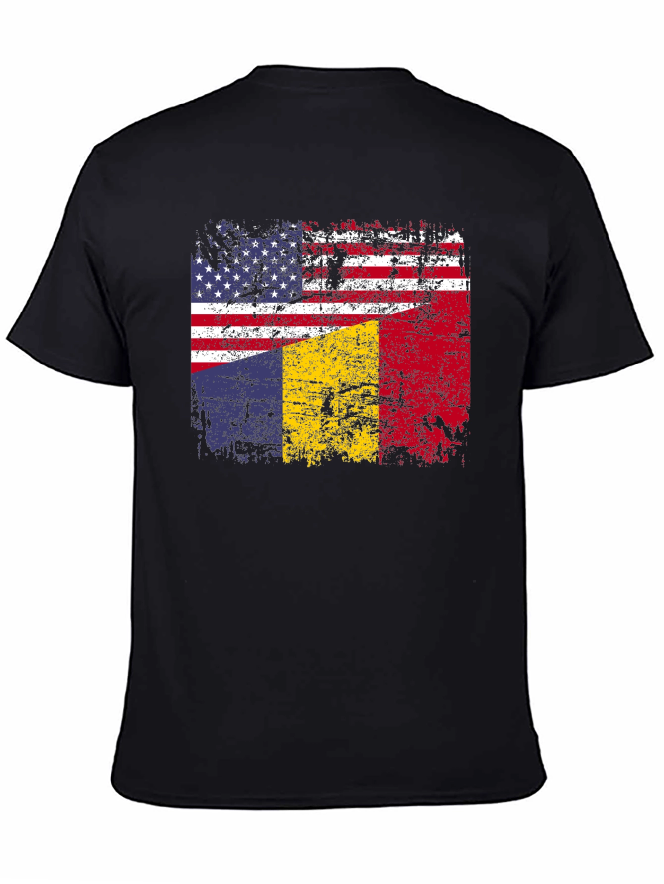 USA Romania Flag Graphic T-Shirt