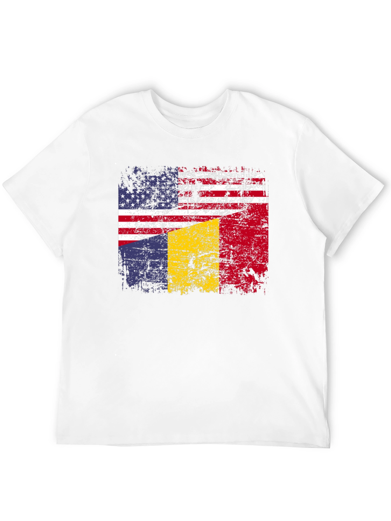 USA Romania Flag Graphic T-Shirt