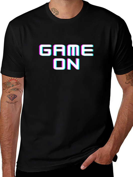 Game On Graphic Tee - Black Gamer T-Shirt