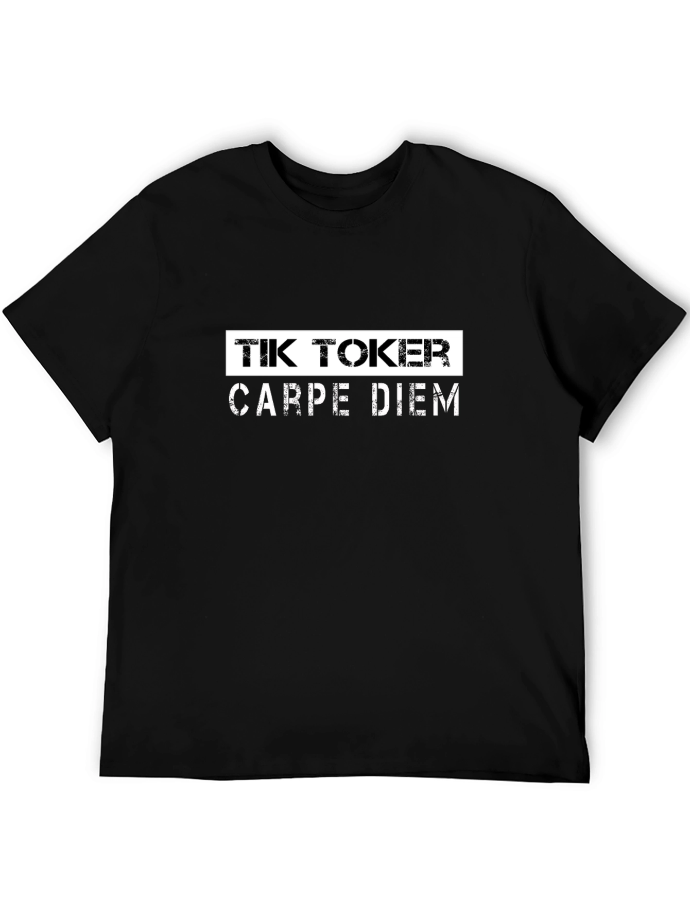 Tik Toker Carpe Diem Black T-Shirt