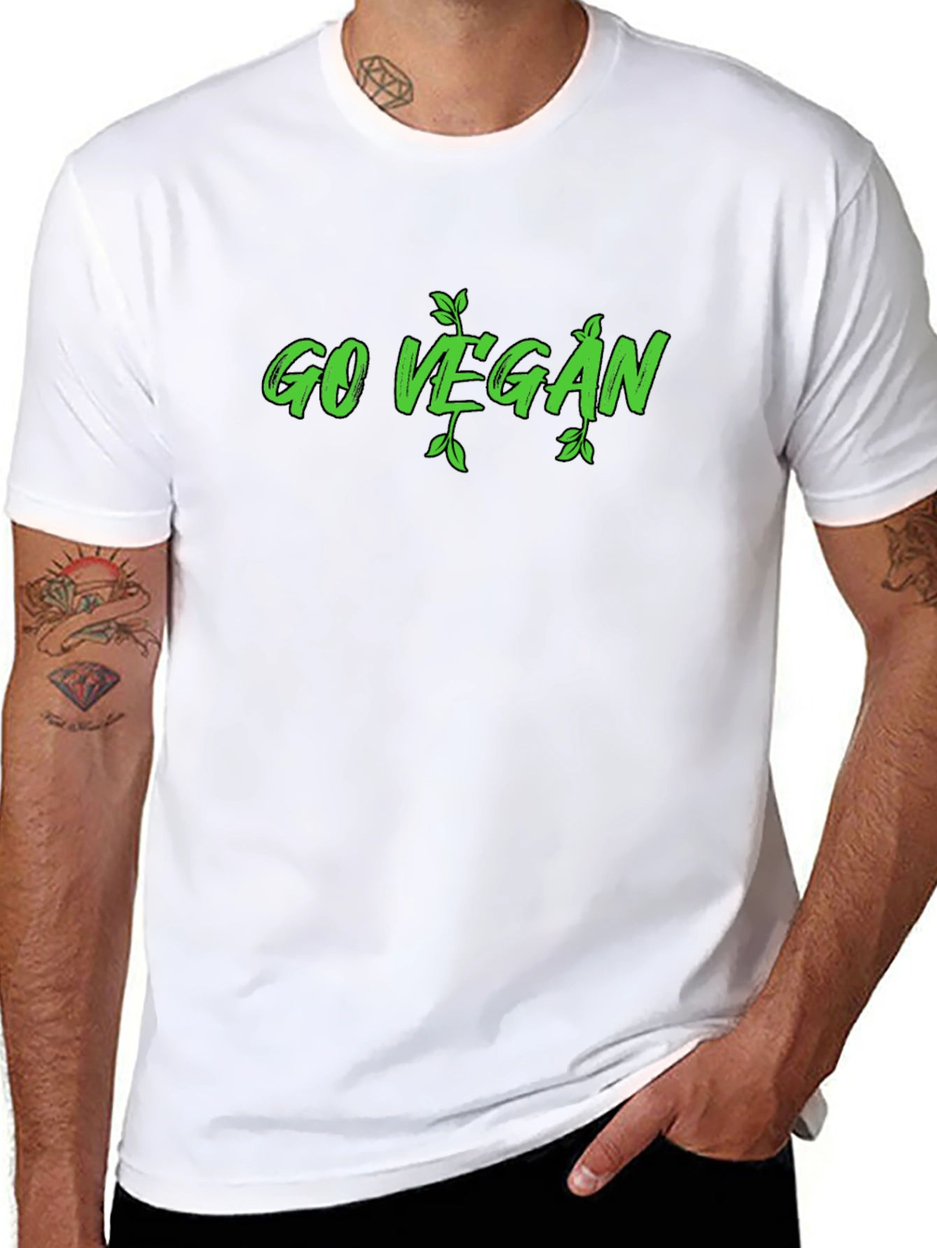Go Vegan Graphic Tee - Black