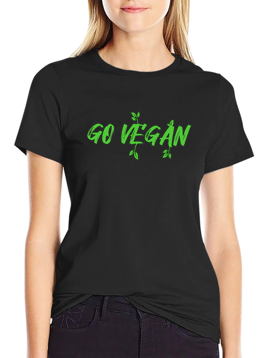 Go Vegan Graphic Tee - Black