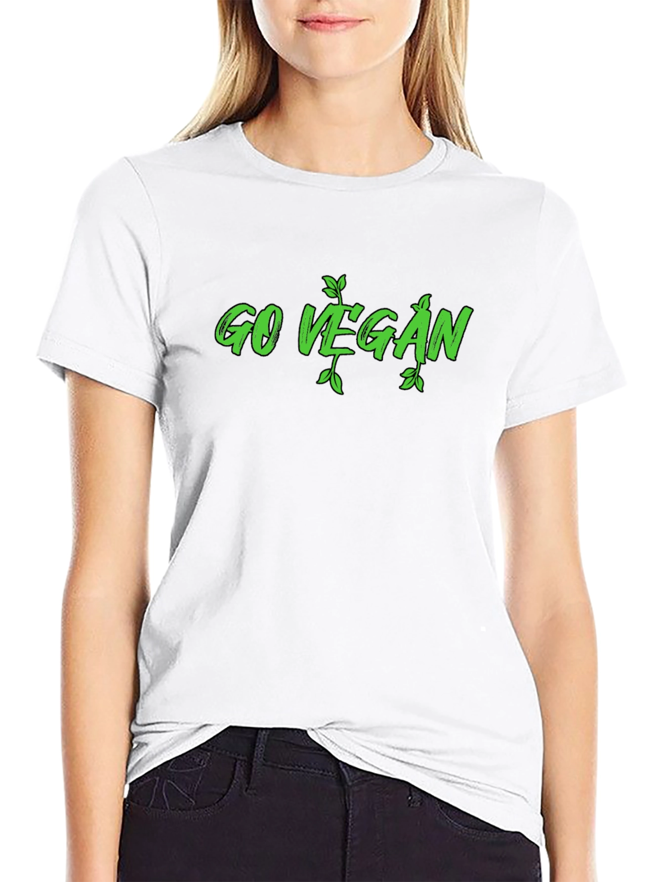 Go Vegan Graphic Tee - Black